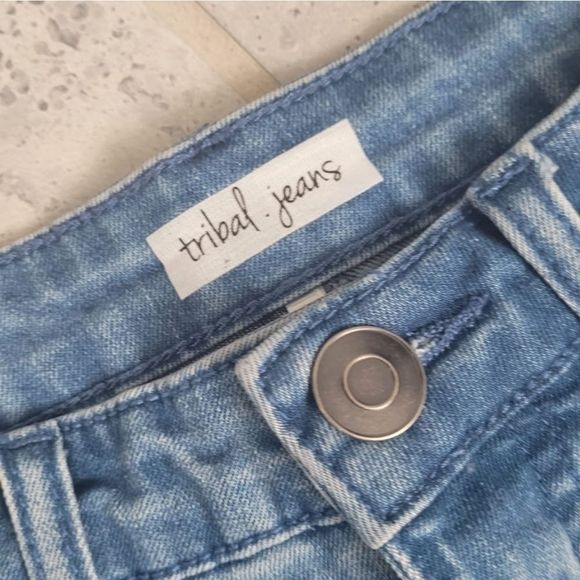 Tribal Audrey  Pocket Straight Crop Jeans - Picture 2 of 4